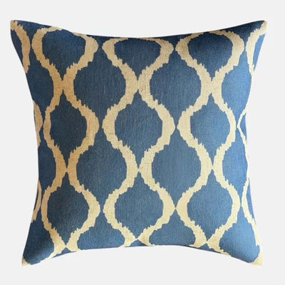Deep Blue Moroccan Tile Cushion - Uneeka