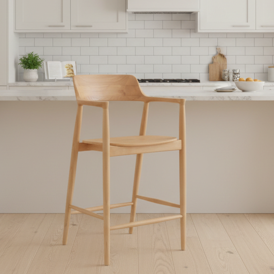 Denmark Round Arm Bar Stool - SH07H - Uneeka
