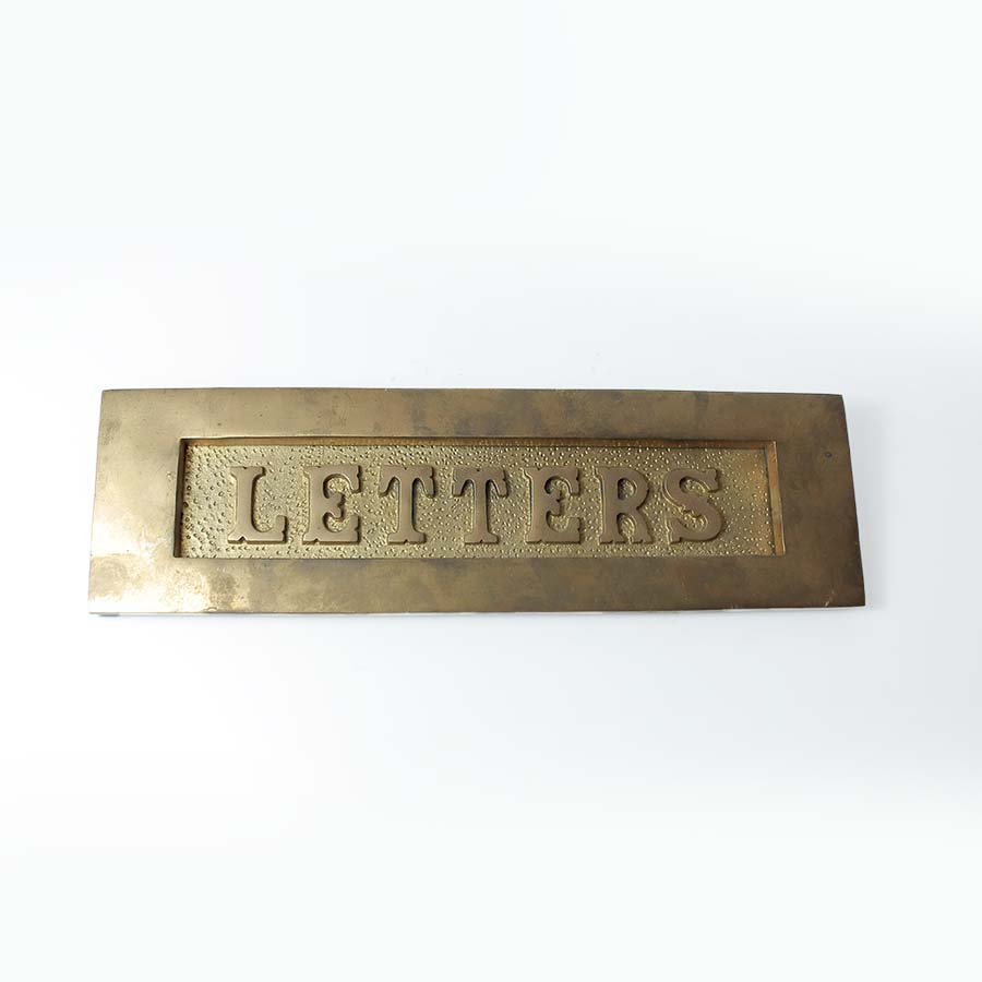 Detailed Letter Box Plate Brass
