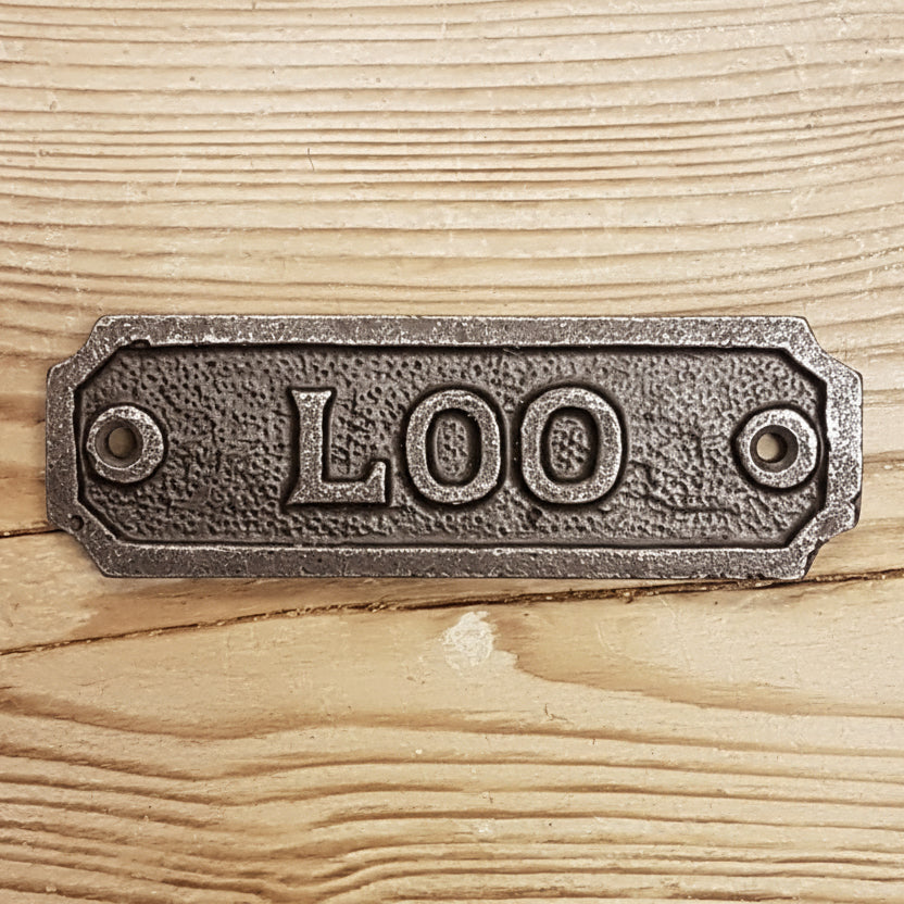 Antique Iron Loo Plaque - E143.WU - Uneeka