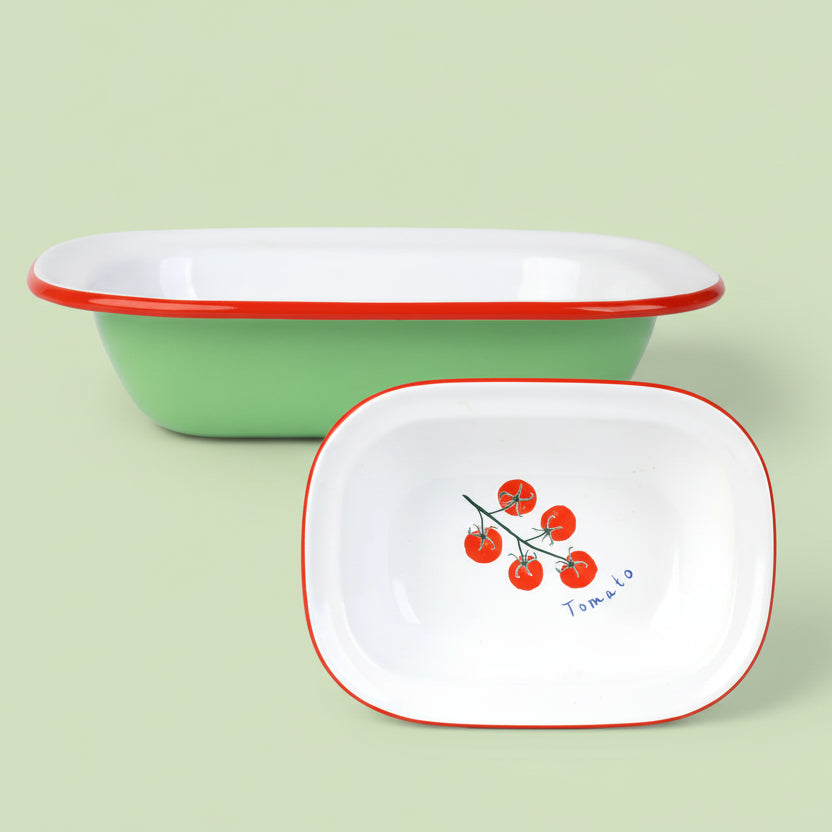 Tomato Enamel Baking Dish - ENML-DISH-TOM-20 - Uneeka