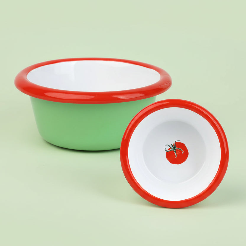 Tomato Enamel Dip Bowl - ENML-DISH-TOM-8 - Uneeka