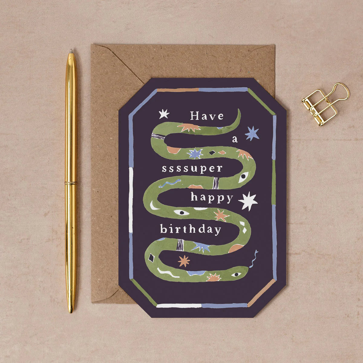 Ssssuper Happy Birthday Card - EQC02 - Uneeka