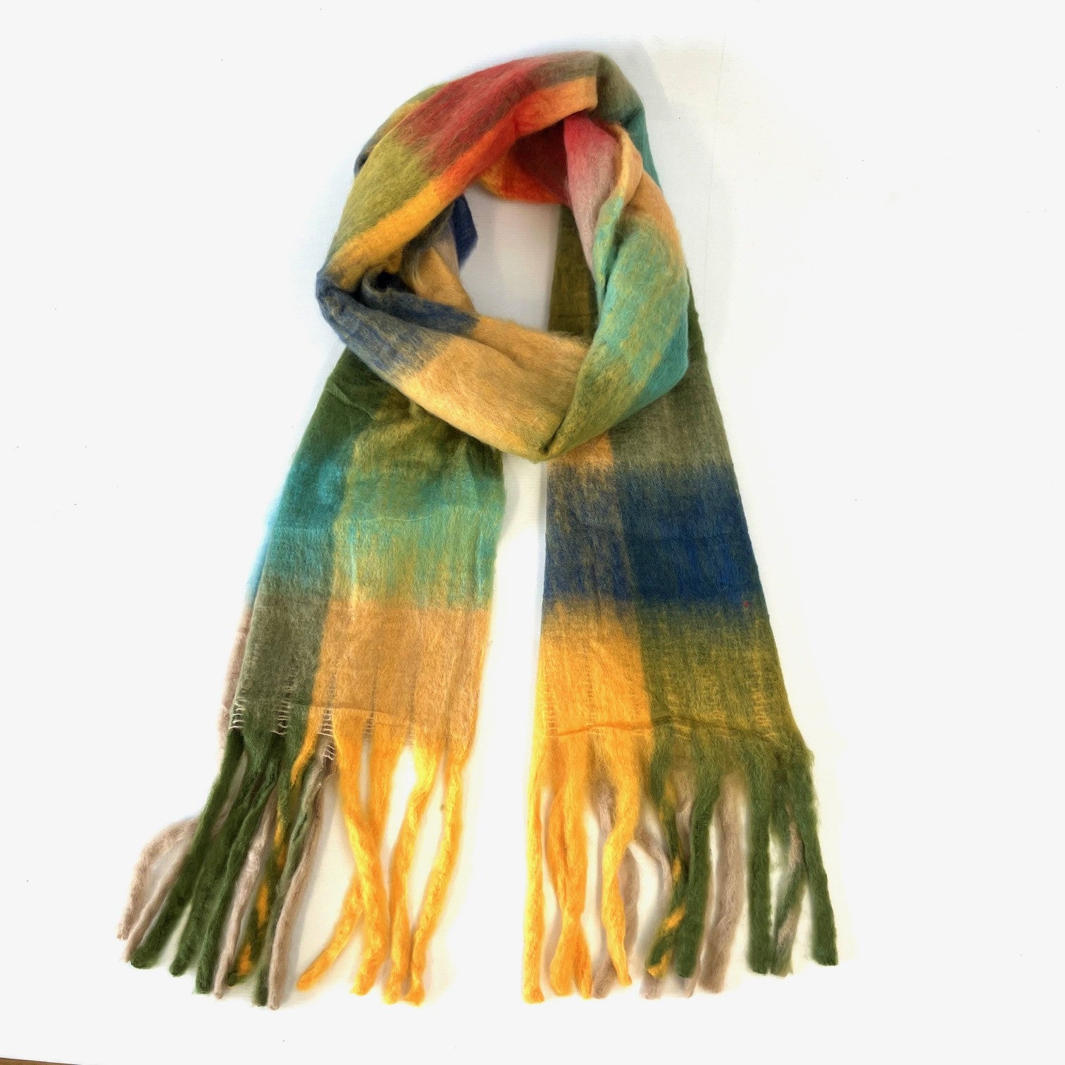 Earthy Tones Check Scarf - Uneeka