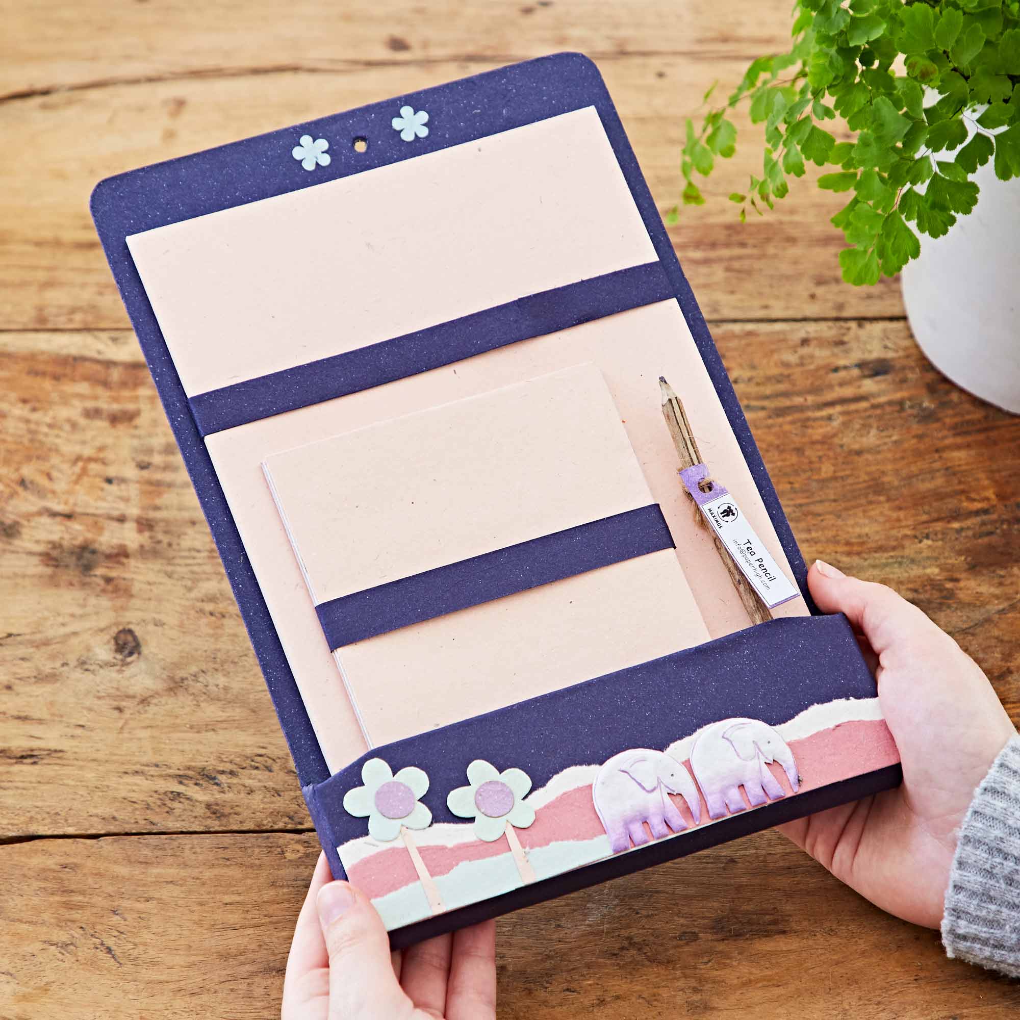 Elephant Dung Colourful Letter Writing Set - MSS-BL - Uneeka