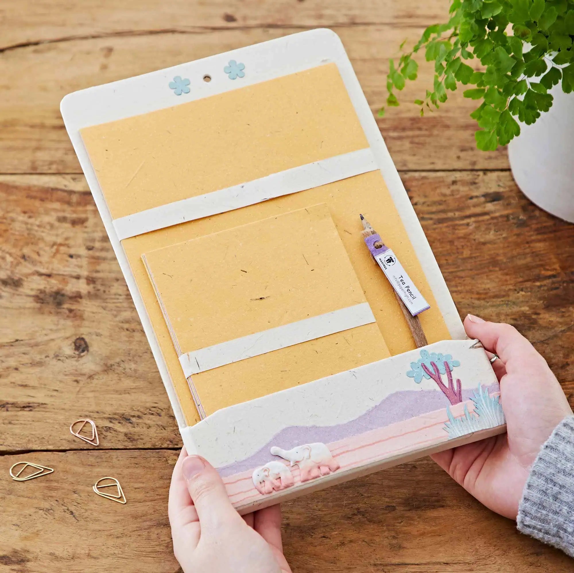 Elephant Dung Colourful Letter Writing Set - MSS-NT - Uneeka