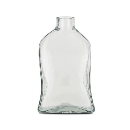 Ellam Recycled Clear Glass Bottle Vase small