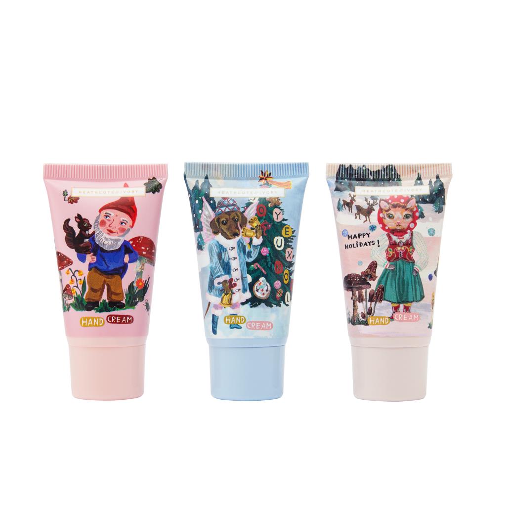 Nathalie Lete Christmas Hand Cream Trio out of the packaging
