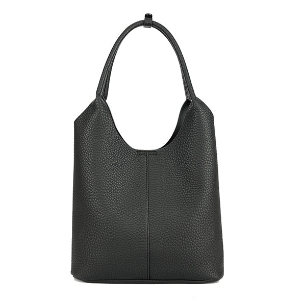 Faux Leather Shoulder Shopper Bag - Uneeka