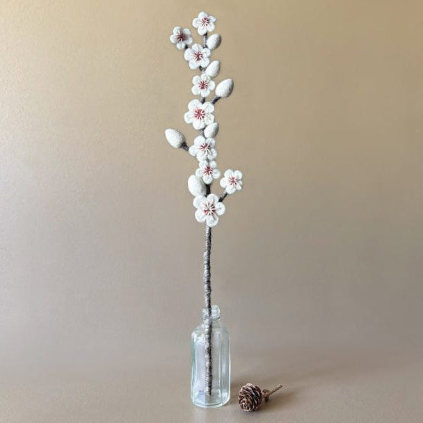 Felt Colourful Flower Blossom Branch White - 5431.1 - Uneeka