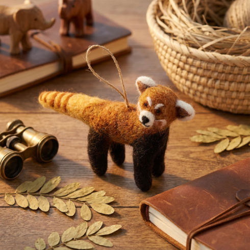 Felt Ronnie the Red Panda - Hanging Felt Decoration - Uneeka - SARDPNDA