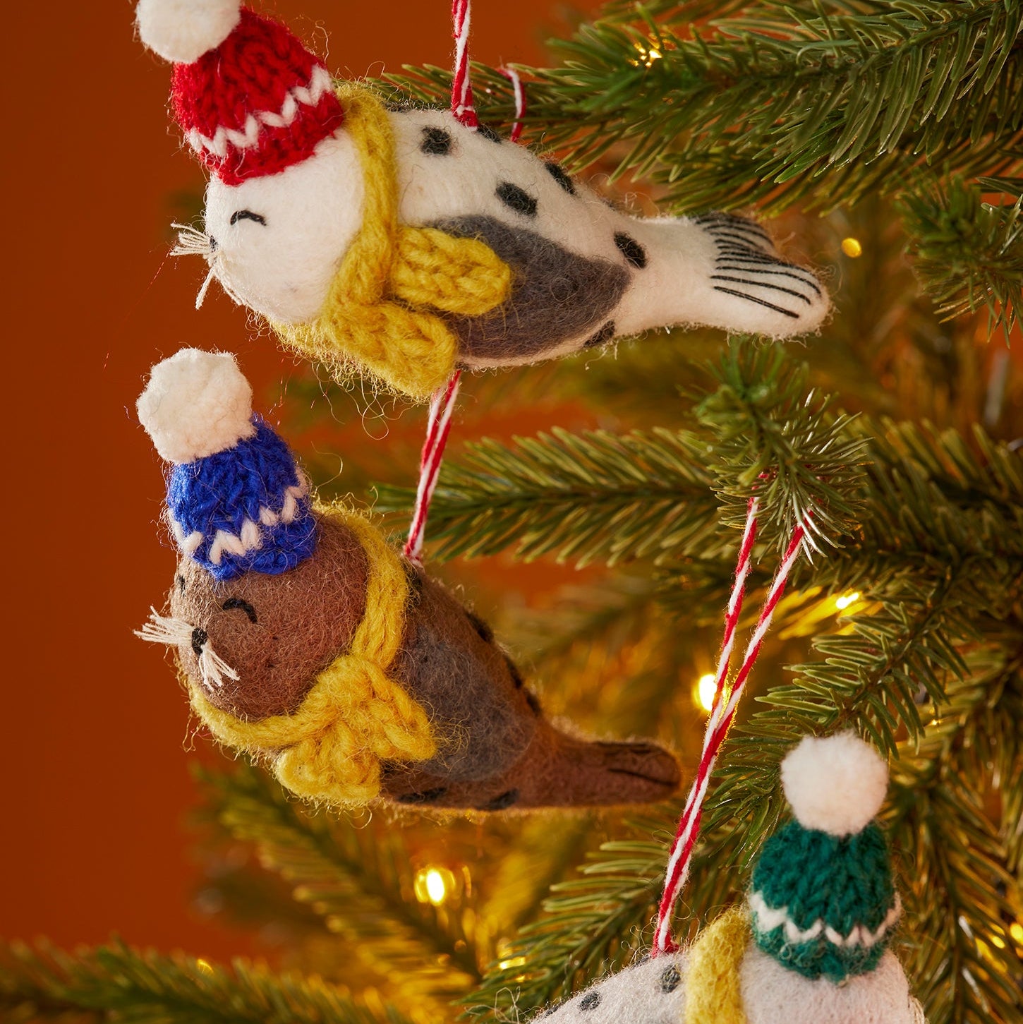 Felt Cosy Seal Christmas Hanging Decoration - Uneeka