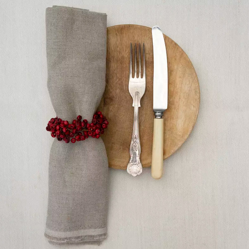 Festive Red Berry Napkin Ring - EW24108  - Uneeka