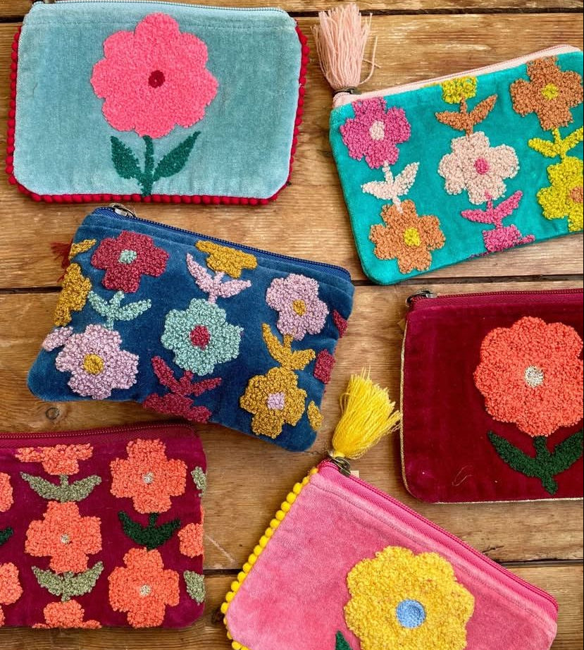 Floral Makeup Bags & Purses - Pom