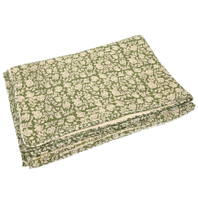 Floral Print Quilted Throw - PRVTO - Uneeka