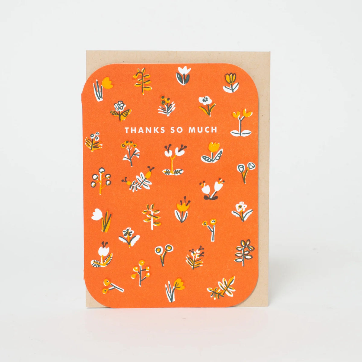 Floral Thank You Greetings Card - Uneeka