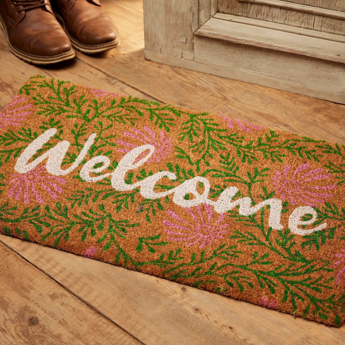 Floral Welcome Doormat - DM4 - Uneeka
