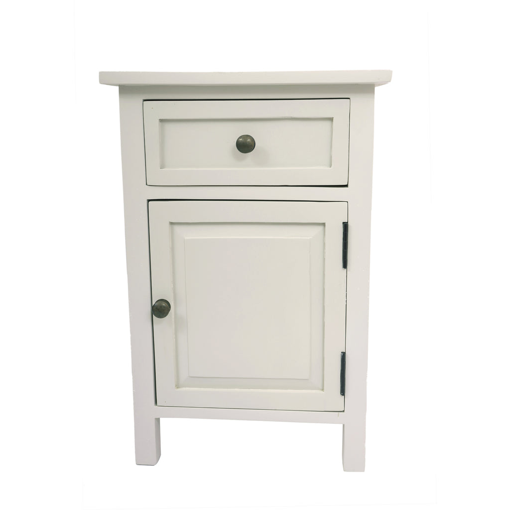 French Style Light Grey Bedside Table