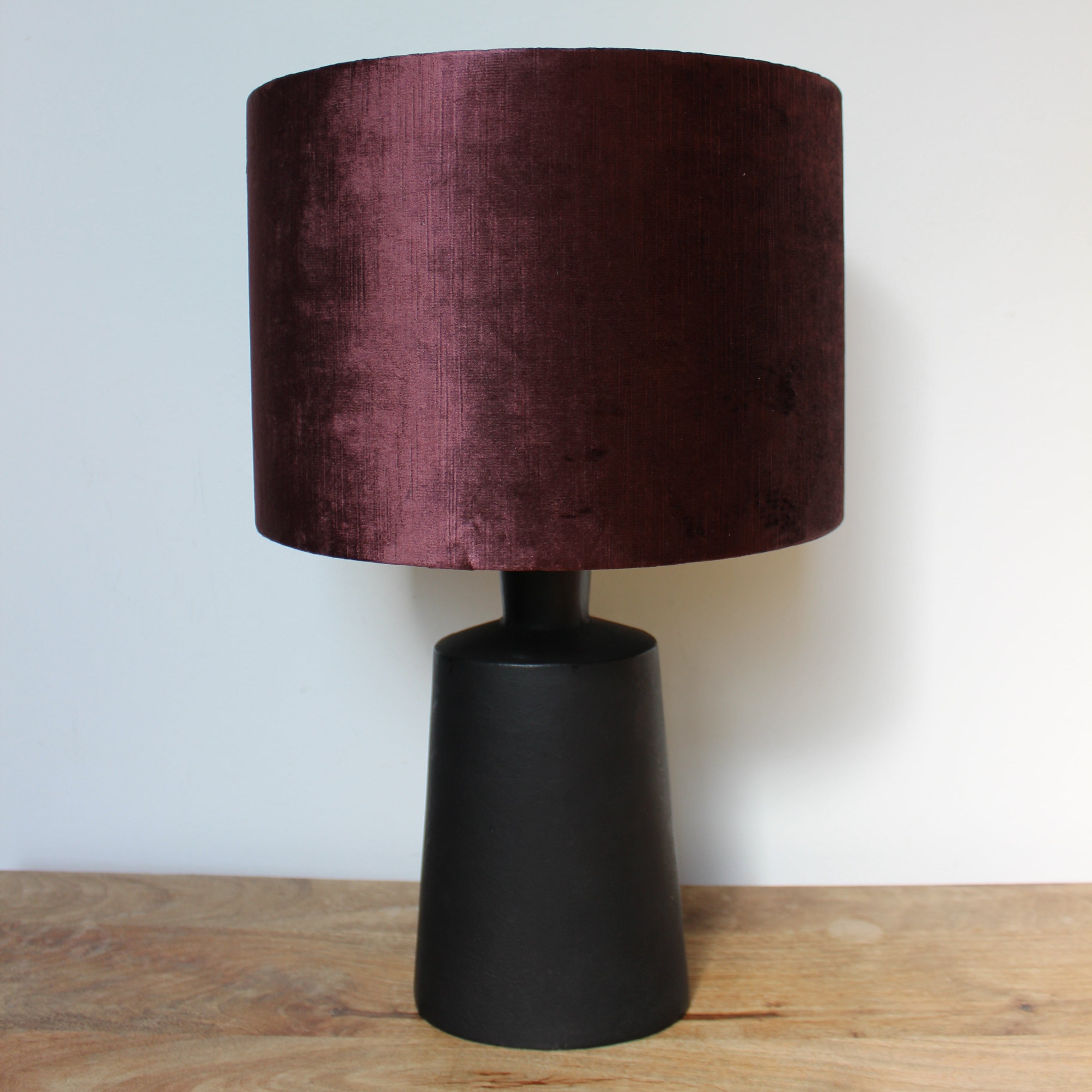 Gemstone Aubergine Cylinder Lampshade - Uneeka