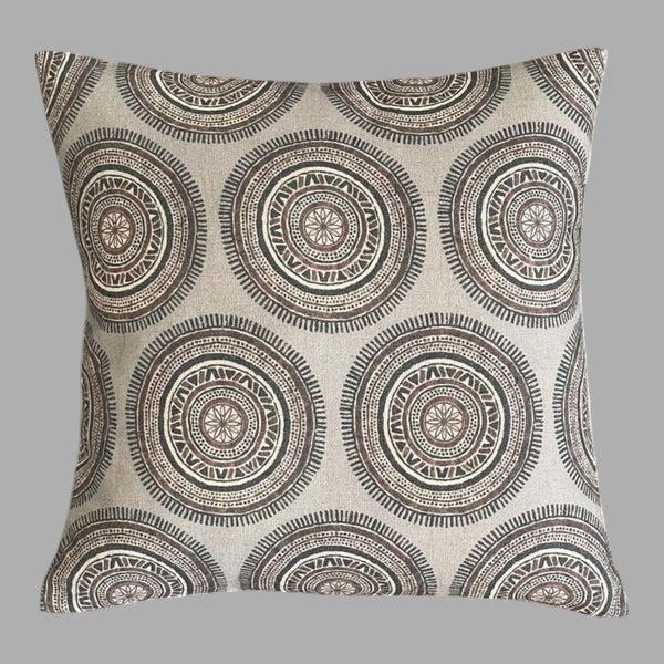 Geometric Circle Pattern Cushion Grey - Uneeka