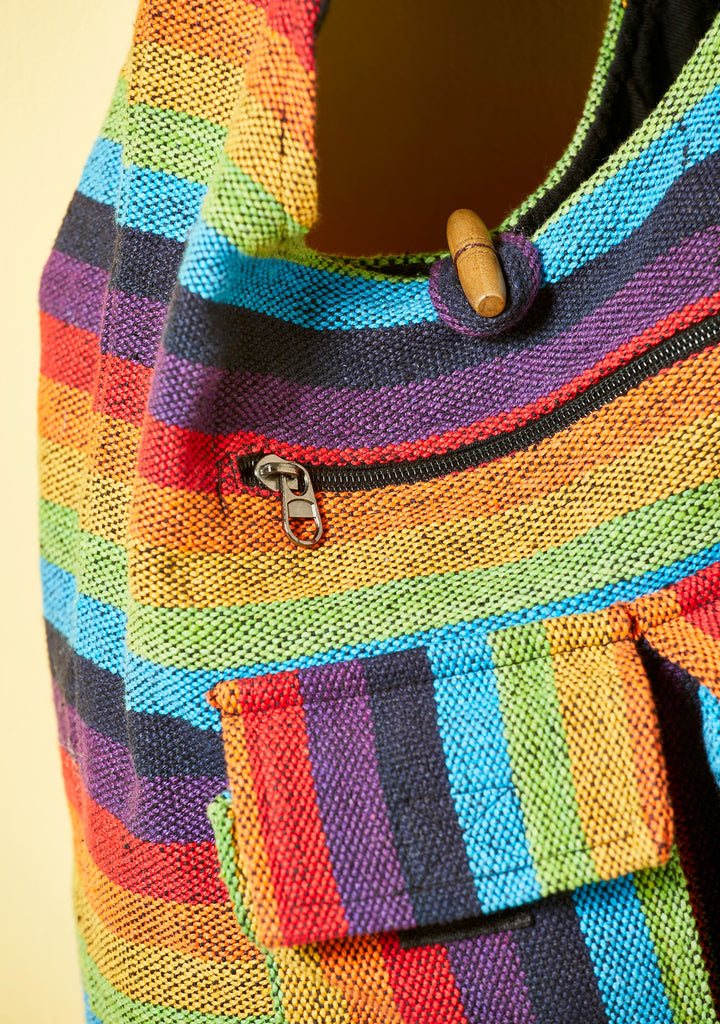 Gheri Rainbow Striped Shoulder Bag