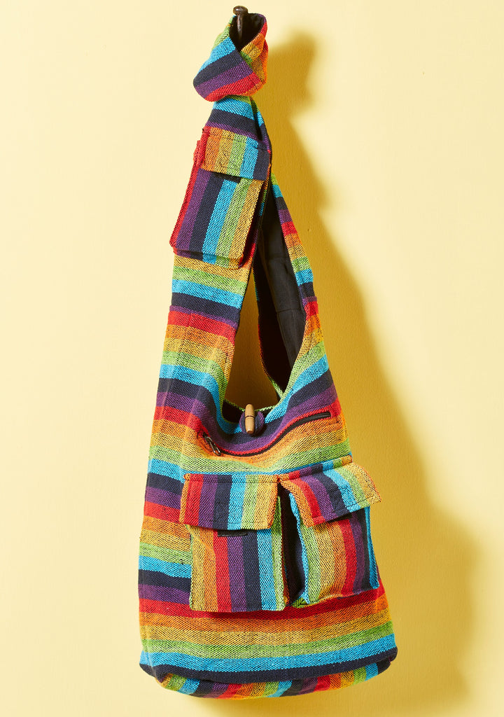 Gheri Rainbow Striped Shoulder Bag
