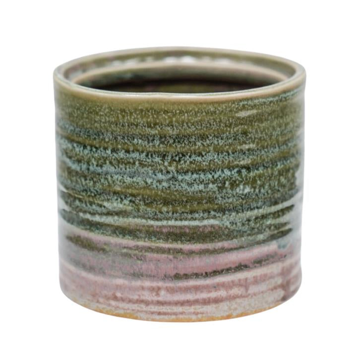 Green Rippled Surface Plant Pot - AGRP11 - Uneeka