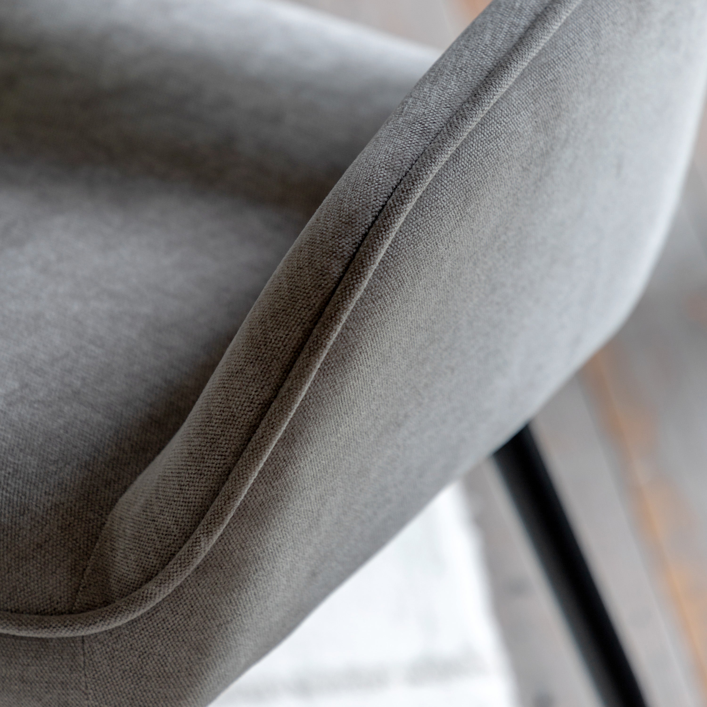 Grey Upholstered Dining Chair - Uneeka