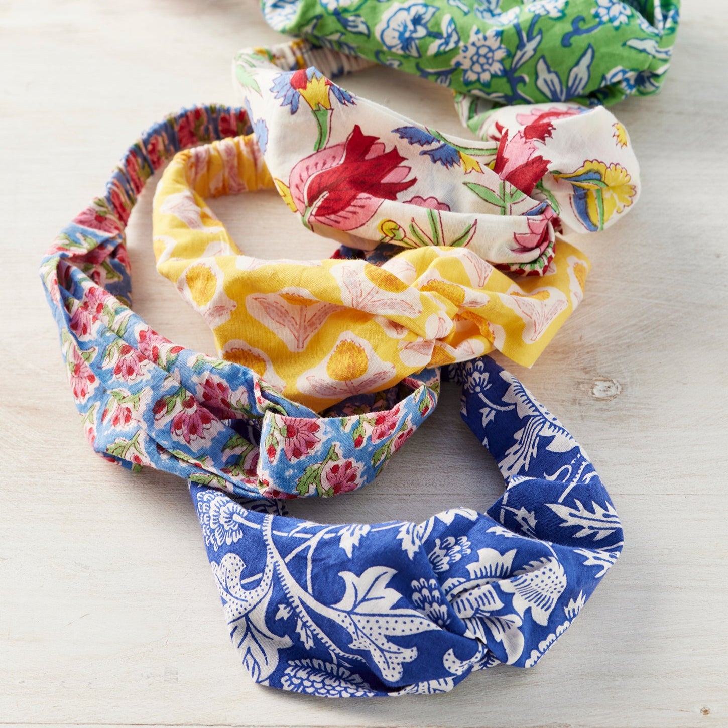 Assorted Colour Block Print Knot Headband - HB22 - Uneeka