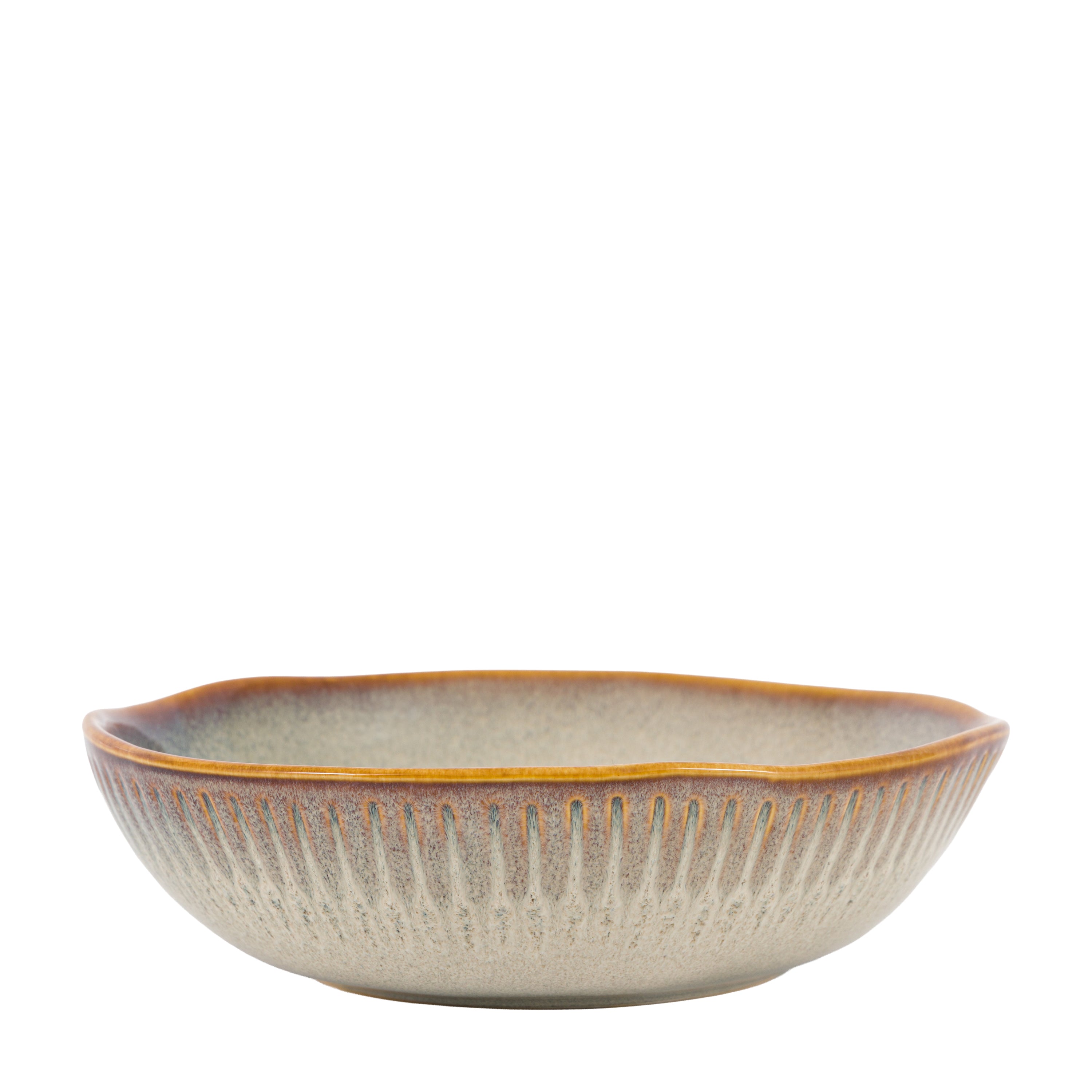 Organic Edge Stone Ceramic Pasta Bowl - 590576 - Uneeka