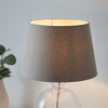 Hammered Clear Glass Table Lamp with Grey Shade 106274 Uneeka Lighting