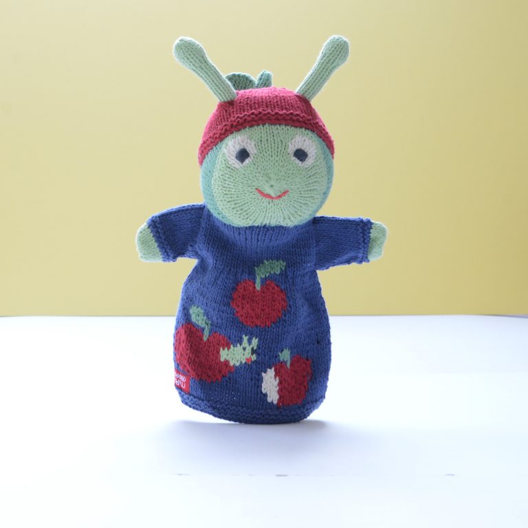 Hand Knitted Caterpillar Hand Puppet - Uneeka