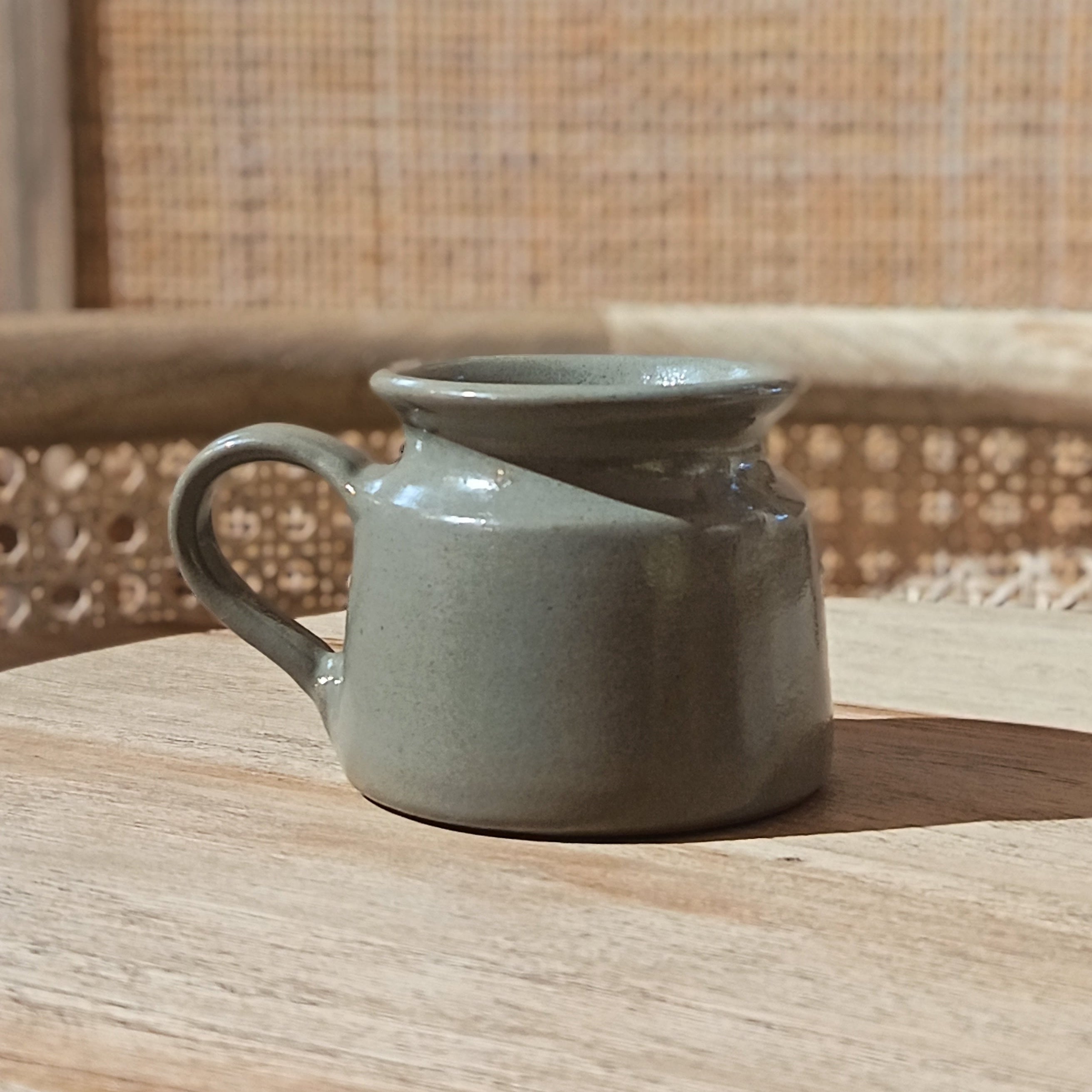 Hand Thrown Ceramic Espresso Mug Moss Uneeka 