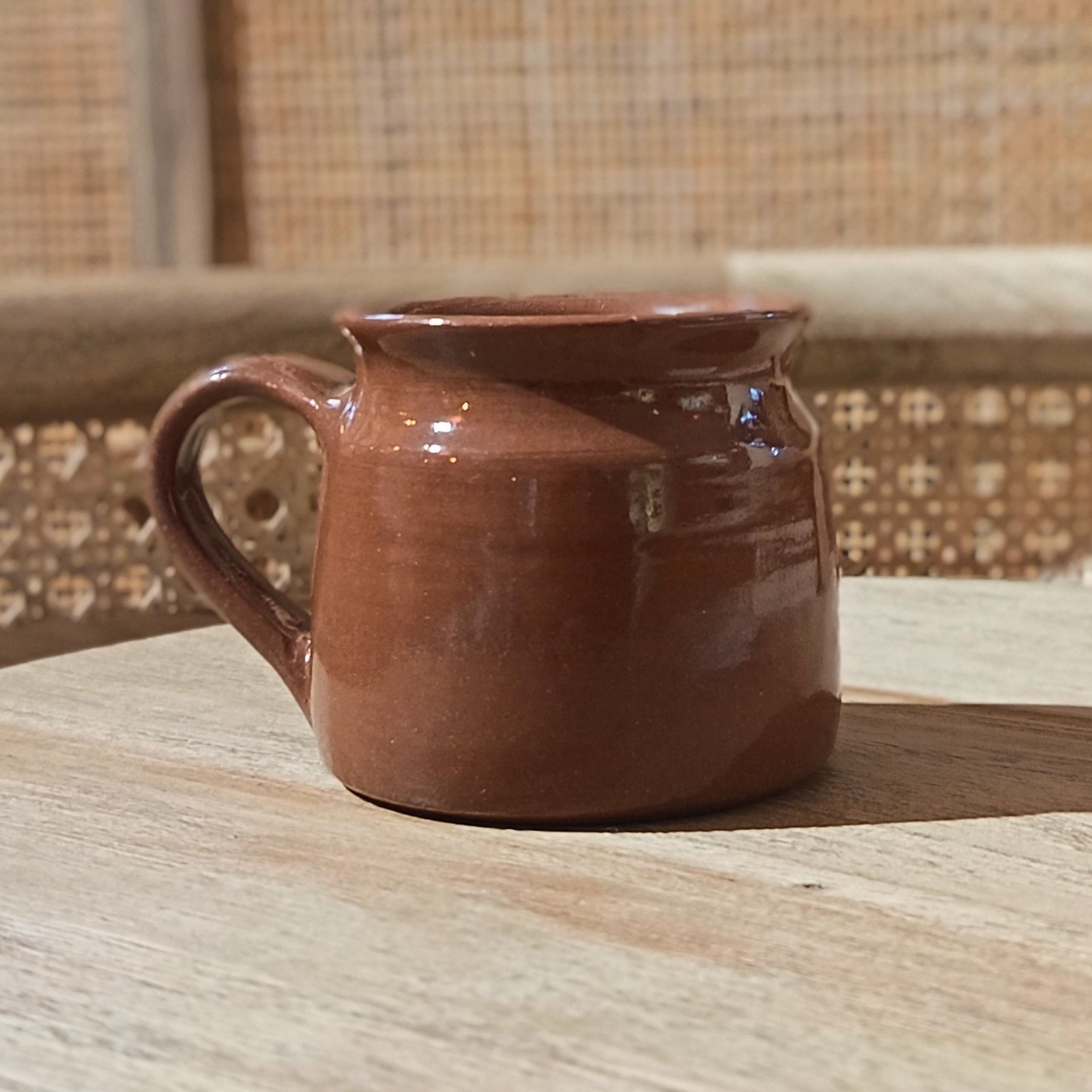 Hand Thrown Ceramic Espresso Mug Rust Uneeka