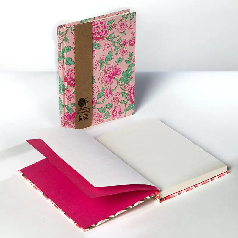 Handmade Pink Peony A5 Notebook - GBK4014 - Uneeka