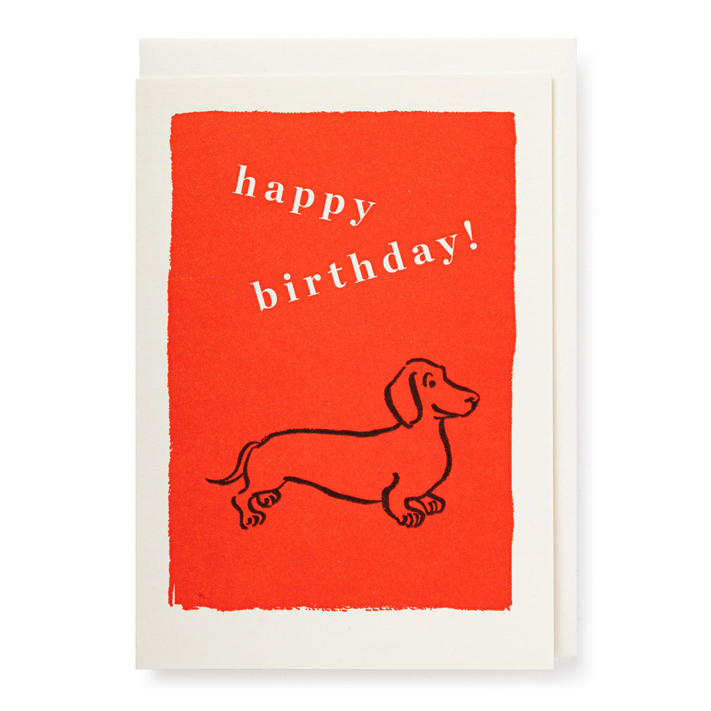 Happy Birthday Sausage Dog Mini Card