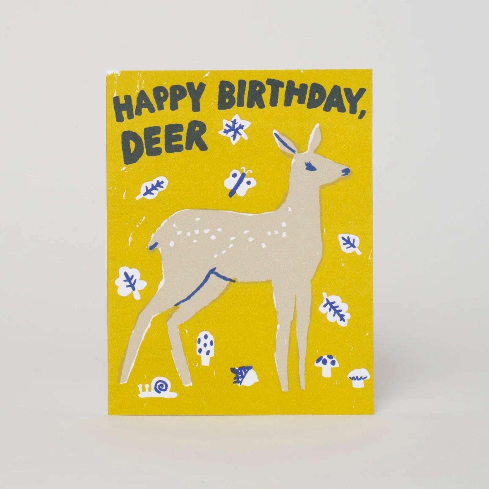Happy Birthday Deer Greetings Card - Uneeka