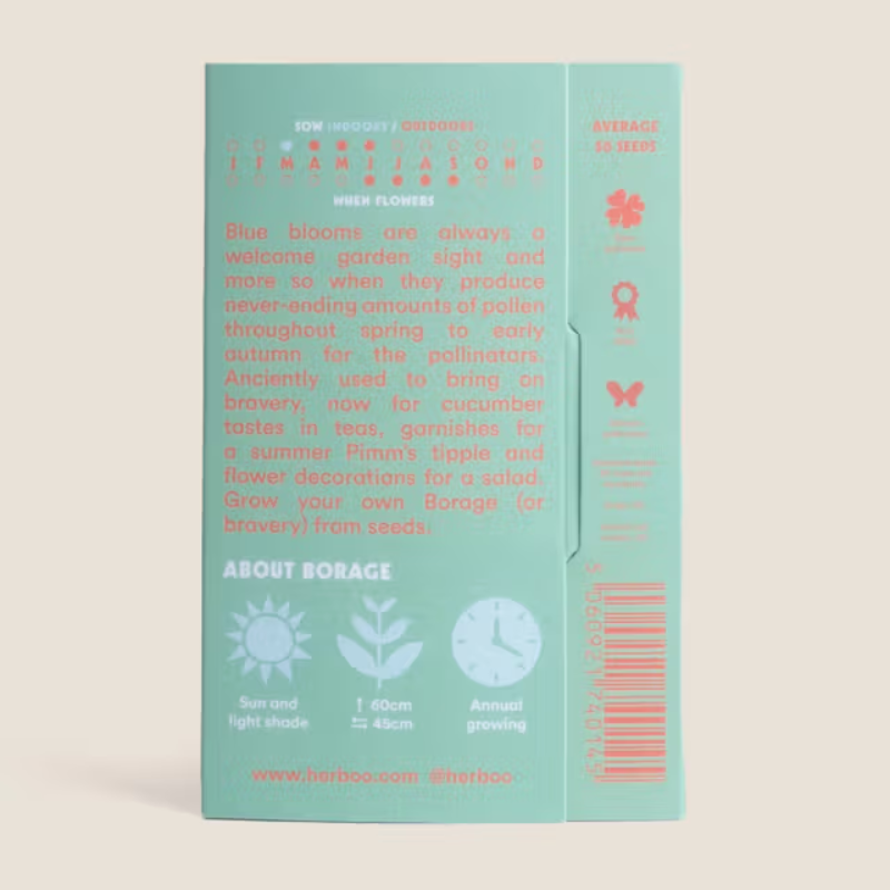 Herboo Seed Pack Borage - Borage Seeds - Uneeka