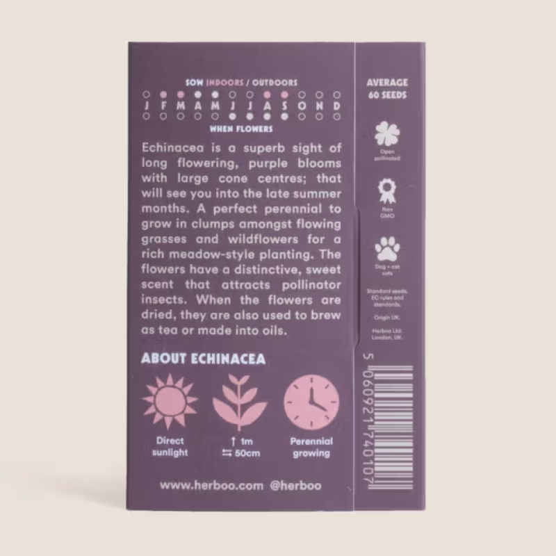 Herboo Seed Pack Echinacea - Echinacea 'Magnus' Seeds - Uneeka