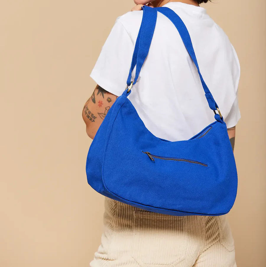 Hindbag Organic Cotton Scoop Shoulder Bag - Electric Blue - Uneeka