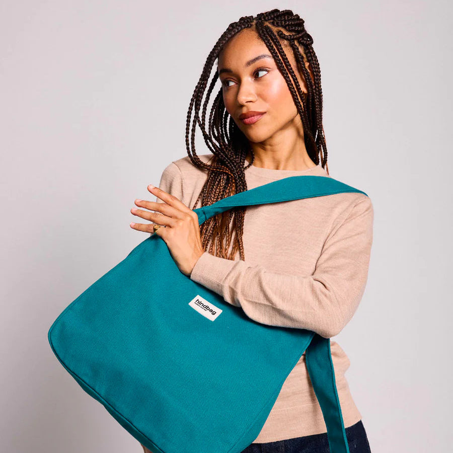 Hindbag Organic Cotton Shoulder Bag - Teal - Uneeka