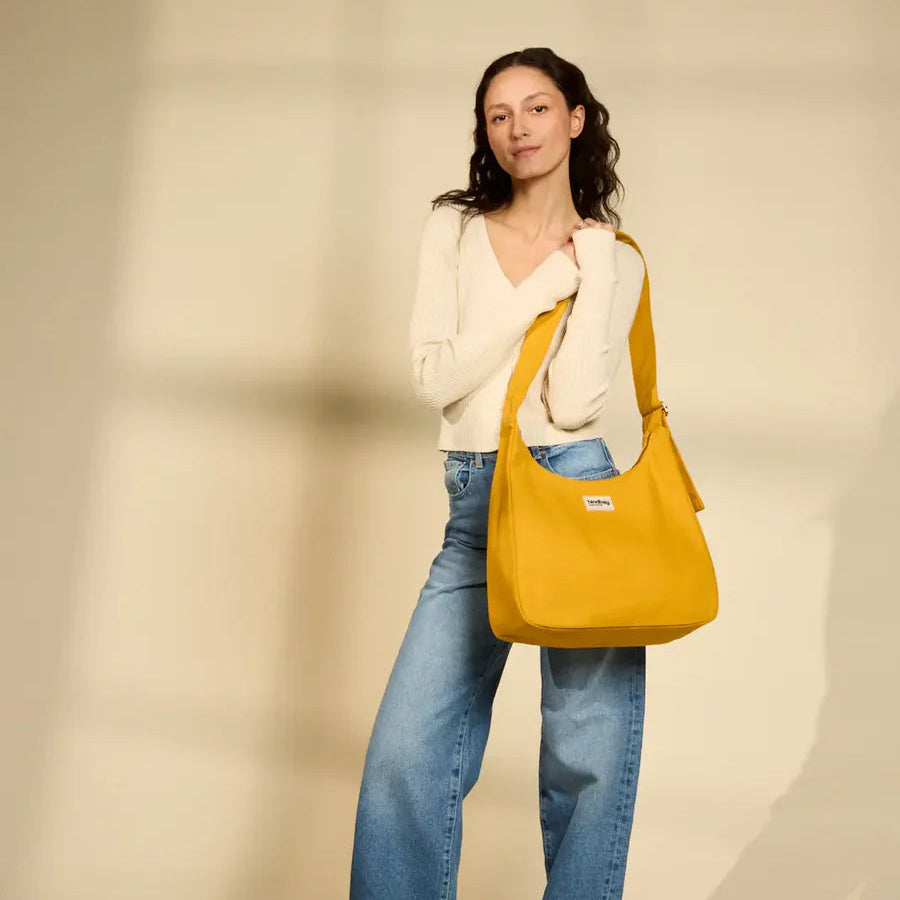 Hindbag Organic Cotton Shoulder Bag - Yellow Honey - Uneeka