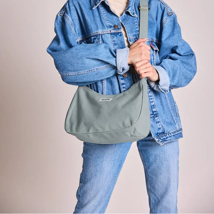 Hindbag Organic Cotton Scoop Shoulder Bag - Sage - Uneeka