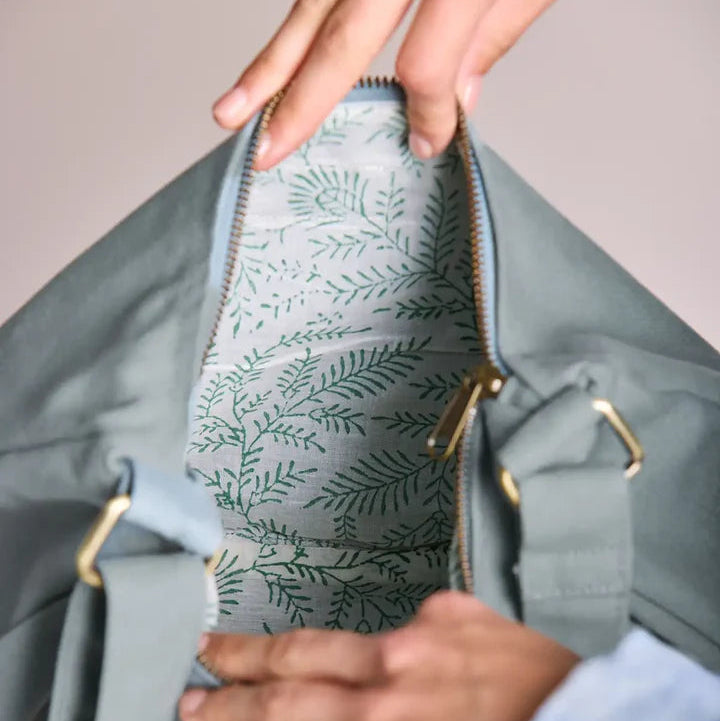 Hindbag Organic Cotton Scoop Shoulder Bag - Sage - Uneeka