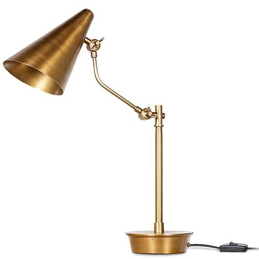 Idhant Antique Brass Task Table Lamp Nkuku