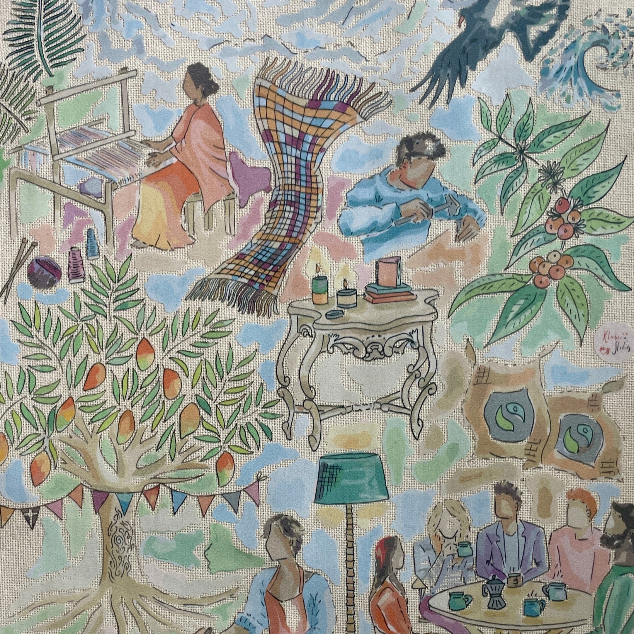 Recycled Cotton Illustrated Tote Bag - 20YearsTote - Uneeka