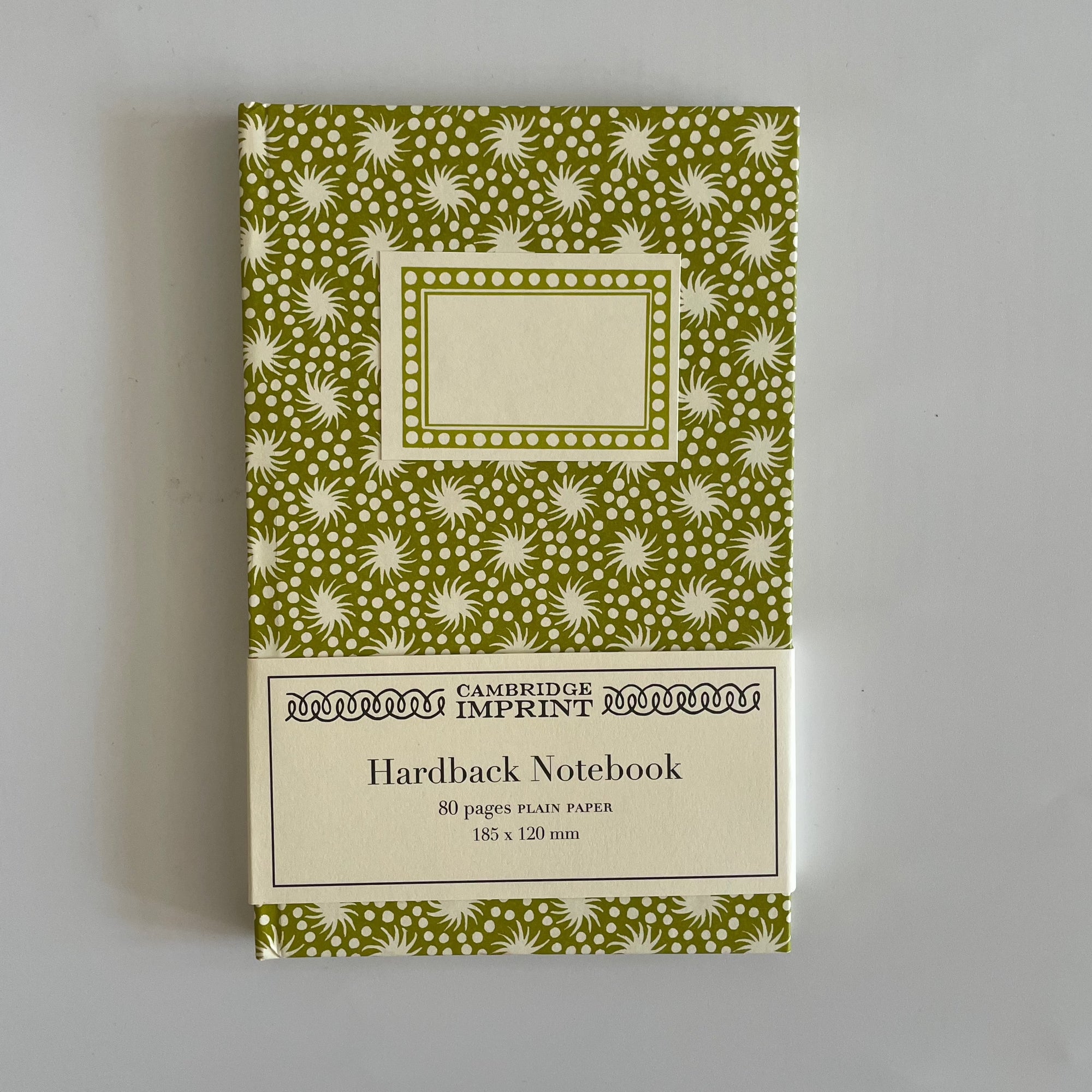 Animalcules Olive Green Plain Paper Hardback Slim Notebook - HNB ANI bawden green - Uneeka