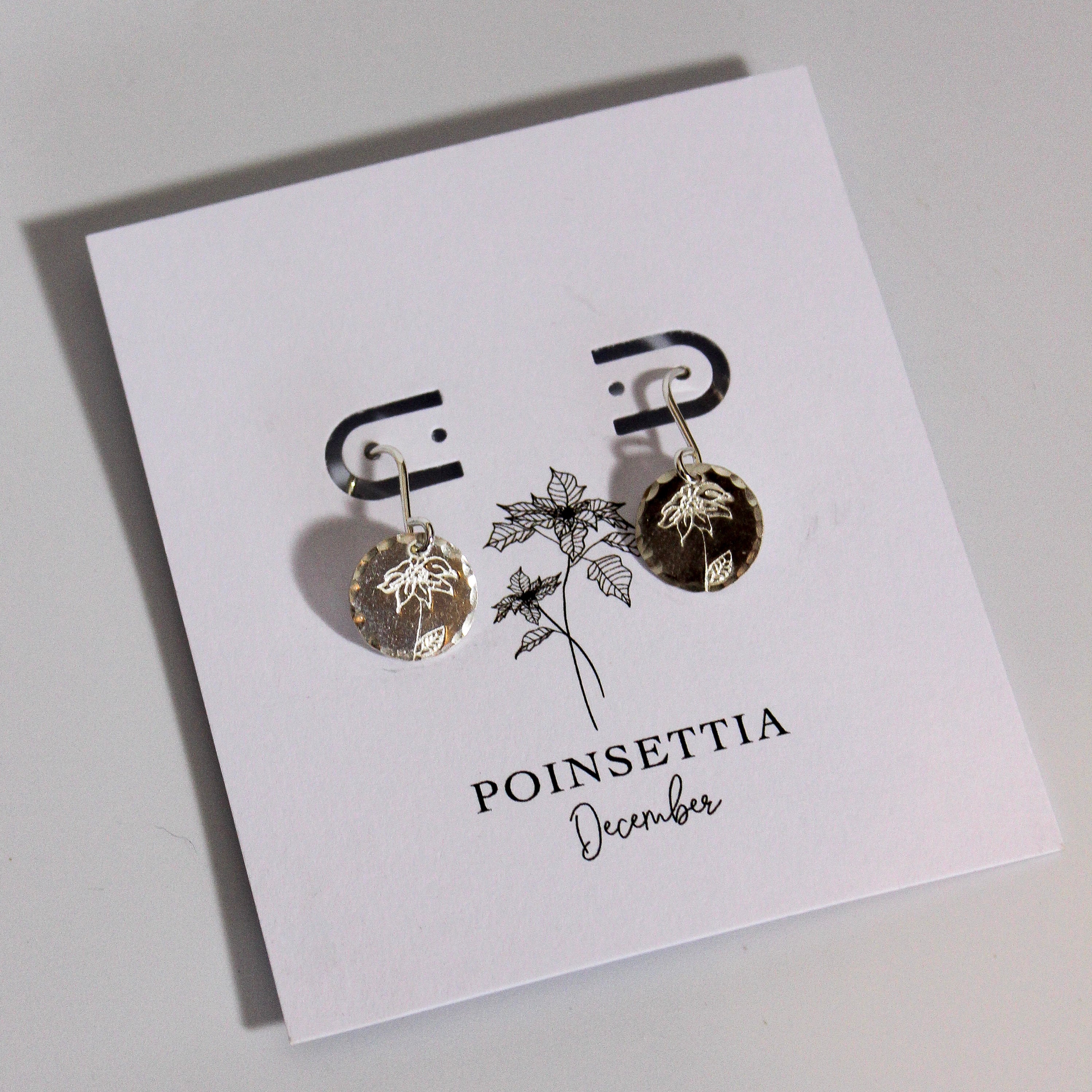 Sterling Silver Birth Flower Earrings - BFE-012 - Uneeka