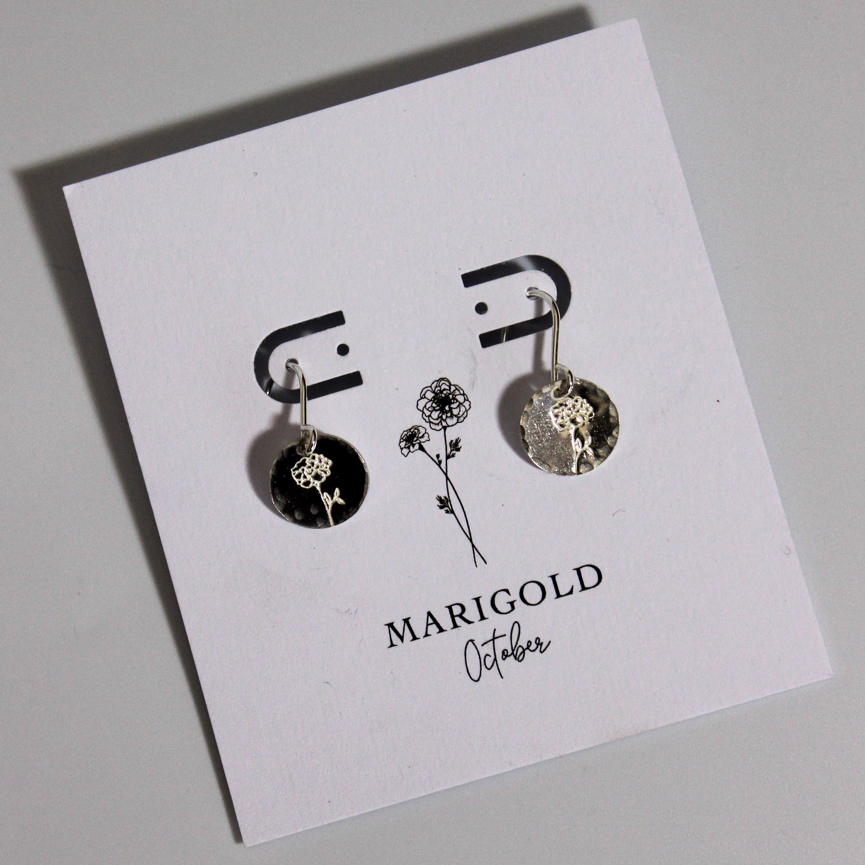 Sterling Silver Birth Flower Earrings - BFE-010 - Uneeka