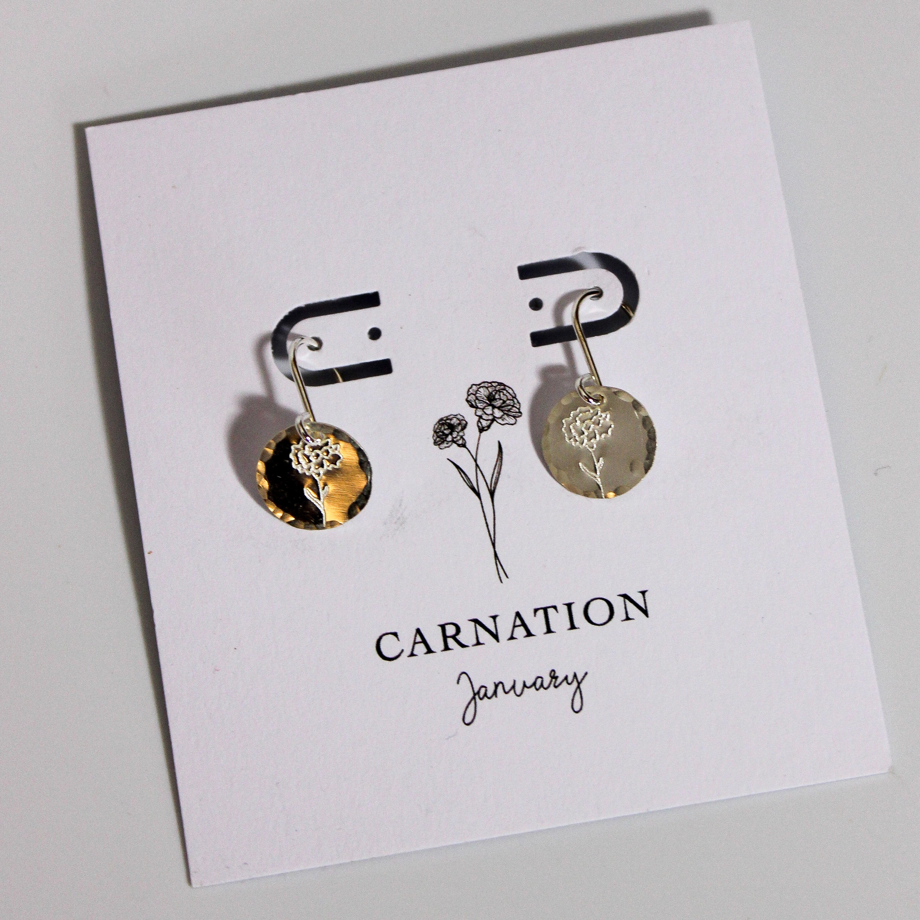 Sterling Silver Birth Flower Earrings - BFE-001 - Uneeka